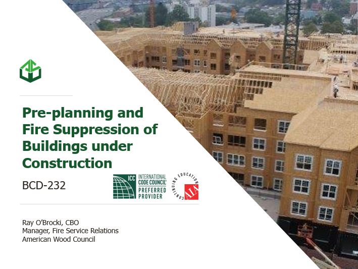 Pre-Planning and Fire Suppression of Buildings Under Construction