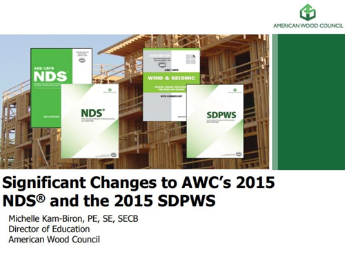 Significant Changes to AWC’s 2015 NDS® and the 2015 SDPWS