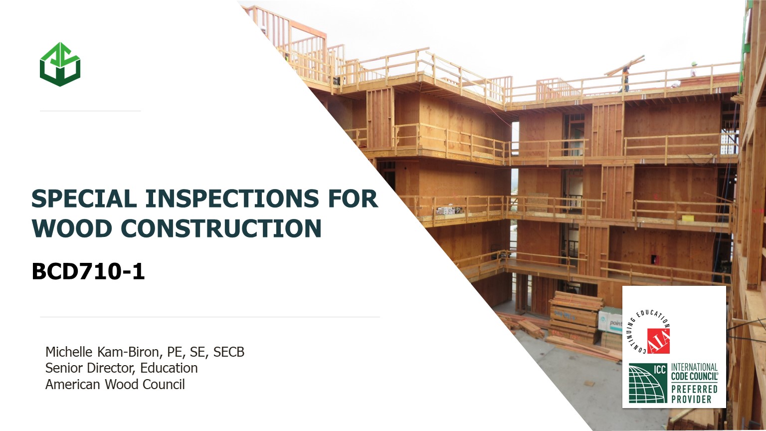 Special Inspections for Wood Construction (2018 IBC)