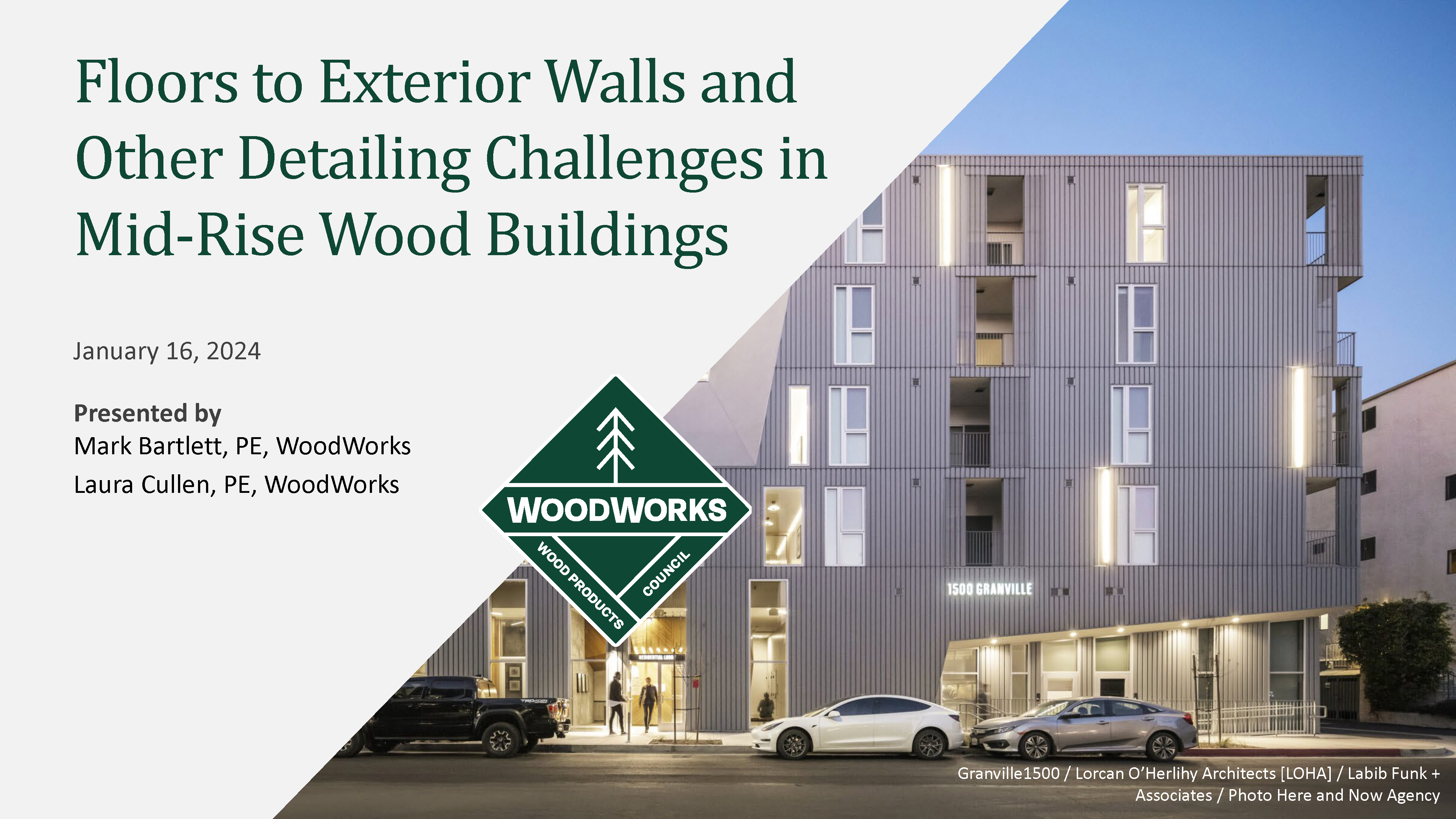 Floors to Exterior Walls and Other Detailing Challenges in Mid-Rise Wood Buildings