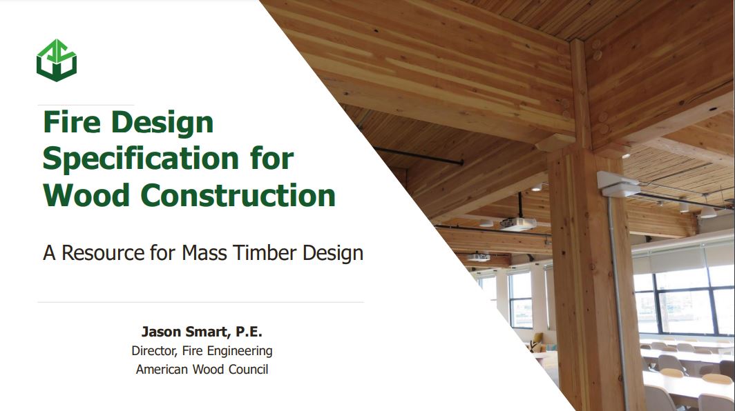 Fire Design Specification for Wood Construction